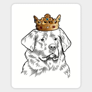 Newfoundland Dog King Queen Wearing Crown Magnet